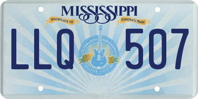 MS license plate LLQ507