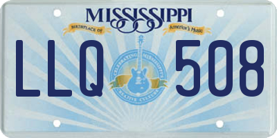 MS license plate LLQ508