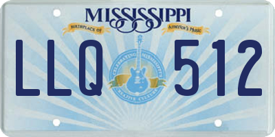 MS license plate LLQ512
