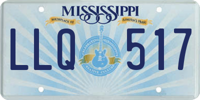 MS license plate LLQ517