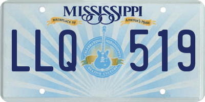 MS license plate LLQ519