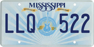 MS license plate LLQ522