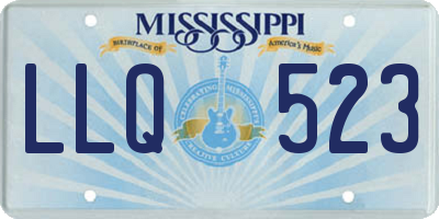 MS license plate LLQ523
