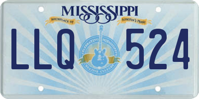 MS license plate LLQ524