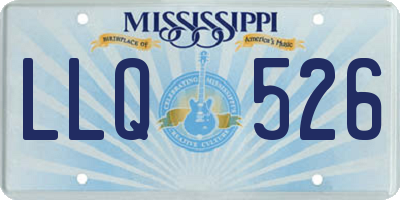 MS license plate LLQ526
