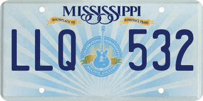 MS license plate LLQ532