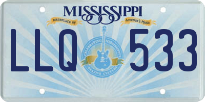 MS license plate LLQ533