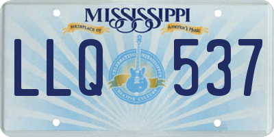 MS license plate LLQ537