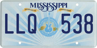 MS license plate LLQ538