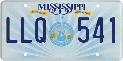 MS license plate LLQ541