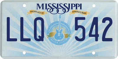 MS license plate LLQ542
