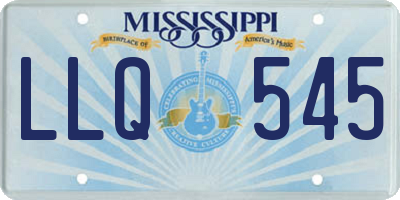 MS license plate LLQ545