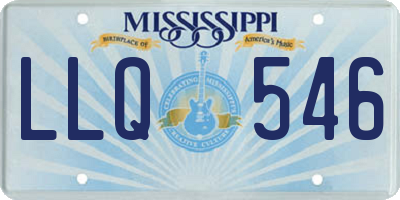 MS license plate LLQ546