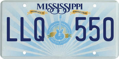 MS license plate LLQ550