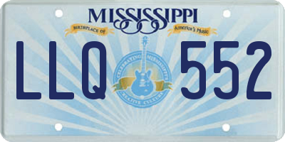 MS license plate LLQ552