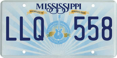 MS license plate LLQ558