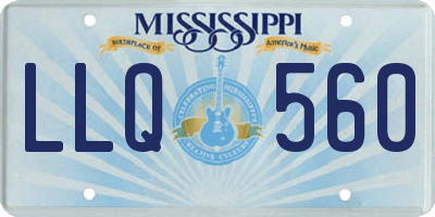 MS license plate LLQ560