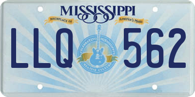 MS license plate LLQ562