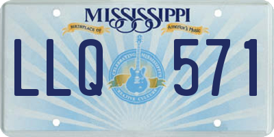 MS license plate LLQ571