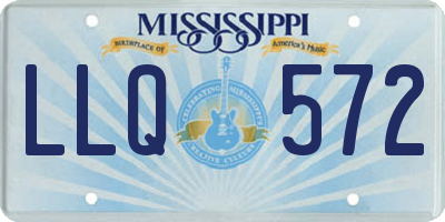 MS license plate LLQ572