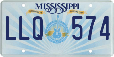 MS license plate LLQ574