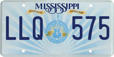 MS license plate LLQ575
