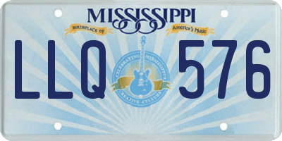 MS license plate LLQ576
