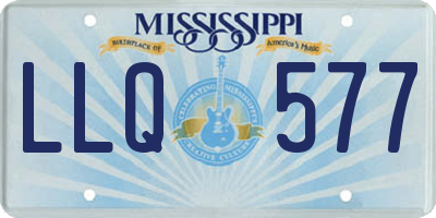 MS license plate LLQ577
