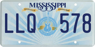 MS license plate LLQ578