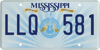 MS license plate LLQ581