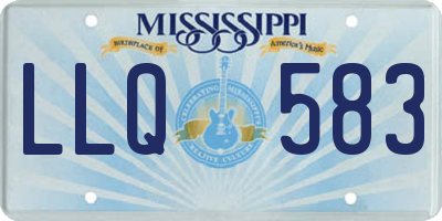 MS license plate LLQ583