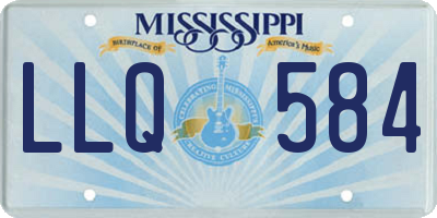 MS license plate LLQ584