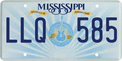 MS license plate LLQ585