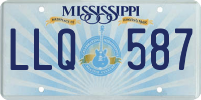 MS license plate LLQ587