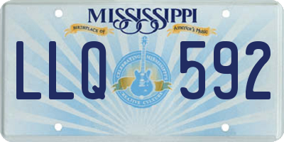 MS license plate LLQ592