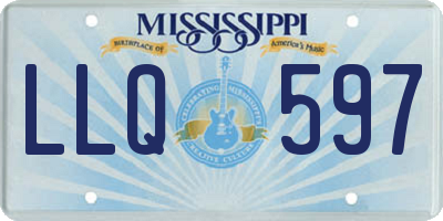 MS license plate LLQ597