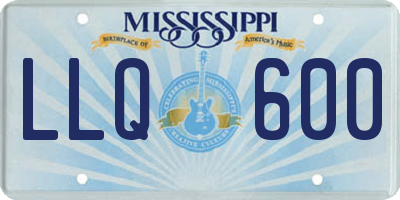 MS license plate LLQ600