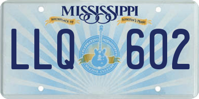 MS license plate LLQ602