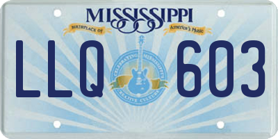 MS license plate LLQ603