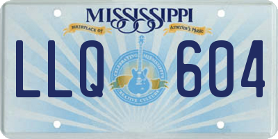 MS license plate LLQ604
