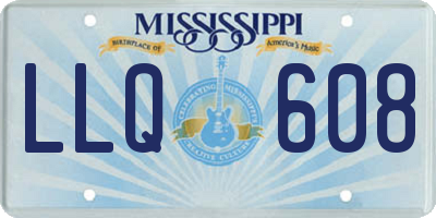 MS license plate LLQ608