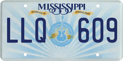 MS license plate LLQ609