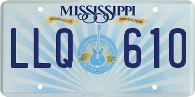 MS license plate LLQ610