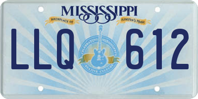 MS license plate LLQ612