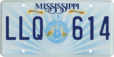 MS license plate LLQ614