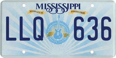 MS license plate LLQ636
