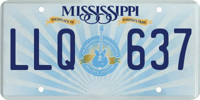 MS license plate LLQ637