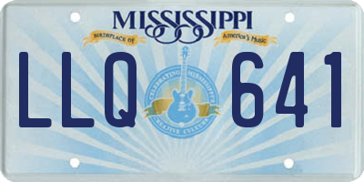 MS license plate LLQ641