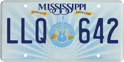 MS license plate LLQ642