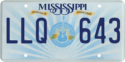 MS license plate LLQ643